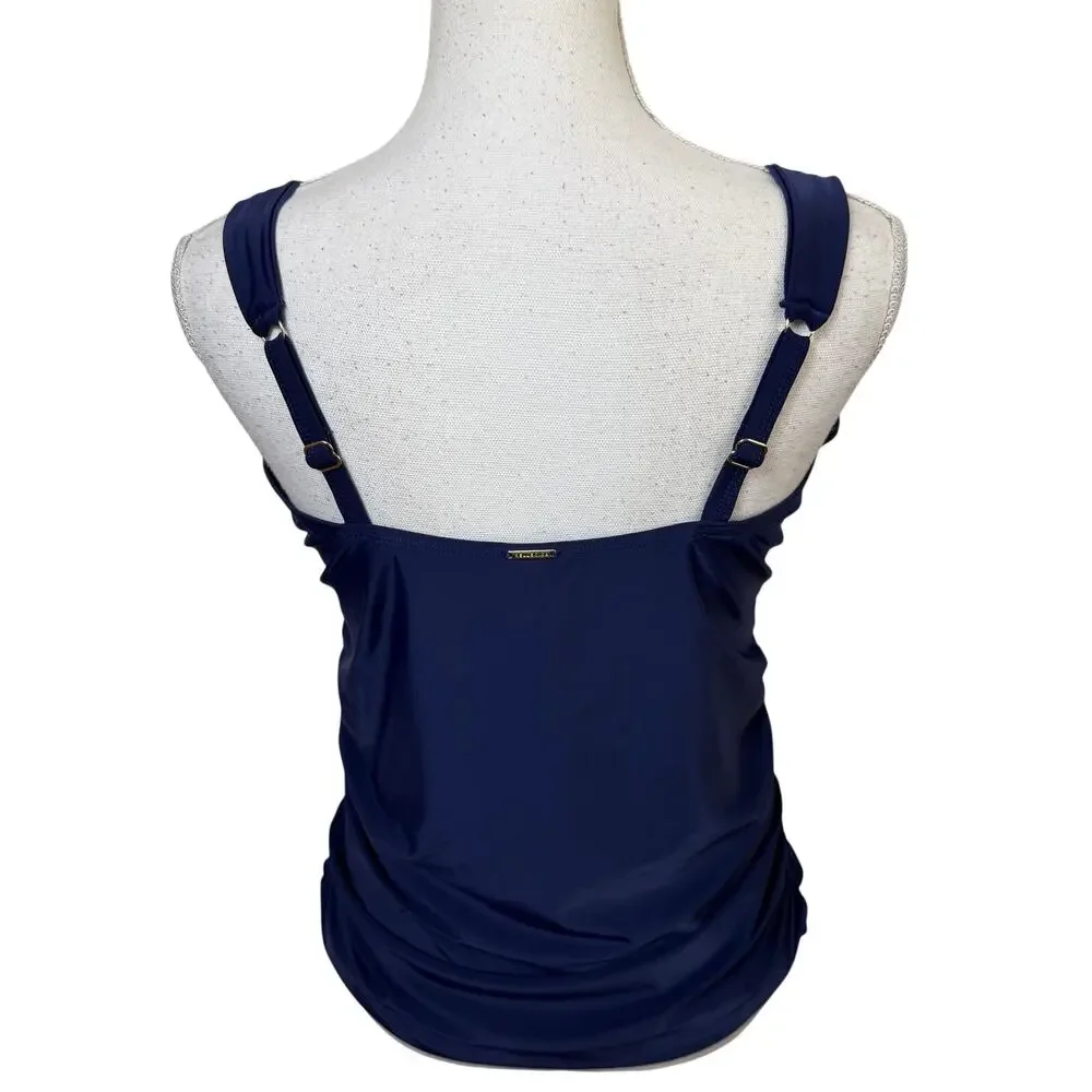 Relleciga Navy Blue Tankini Swimsuit Women's XL NWT Tummy Control